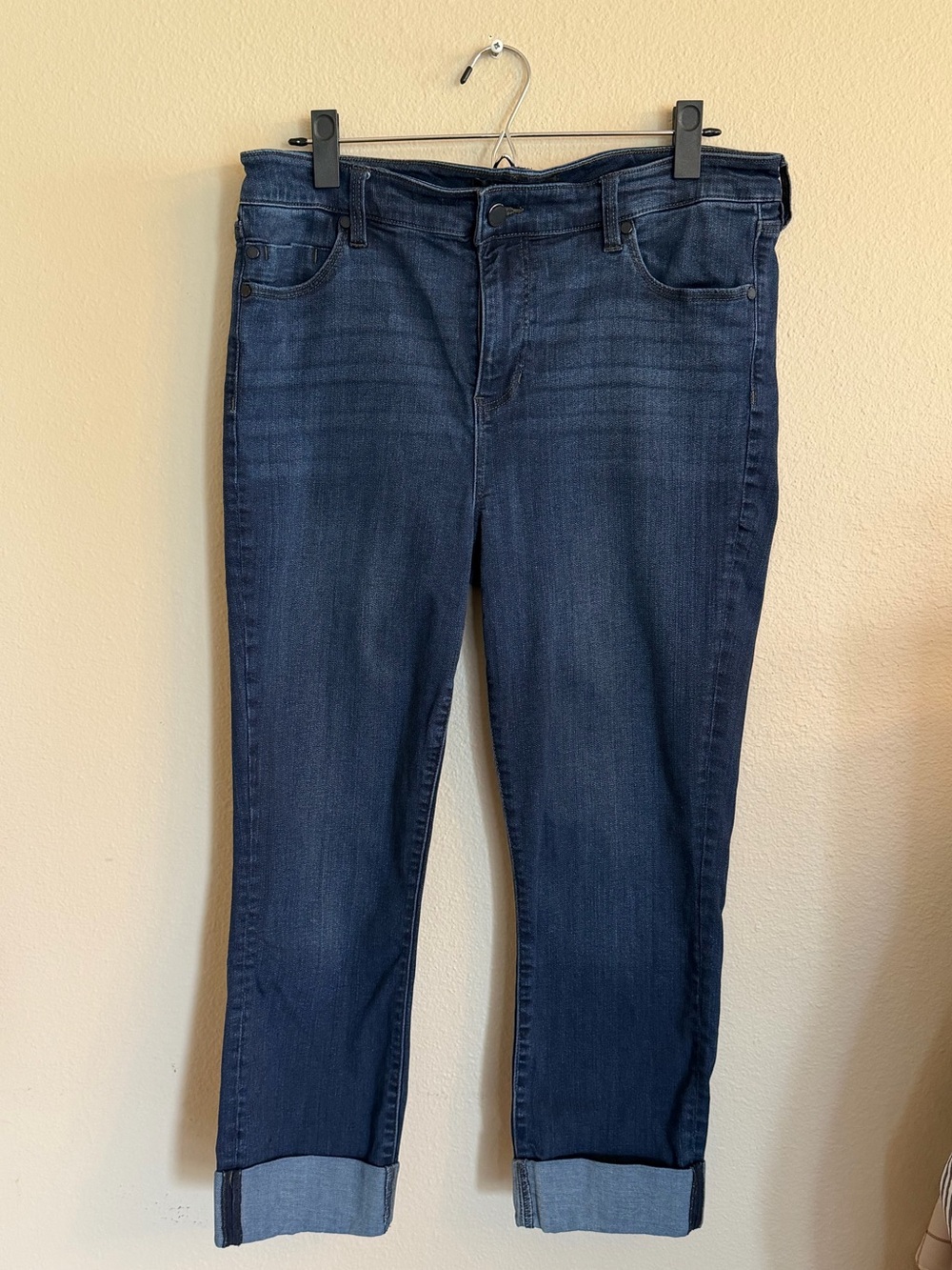 Liverpool Dark Indigo Cropped Jeans with Cuff